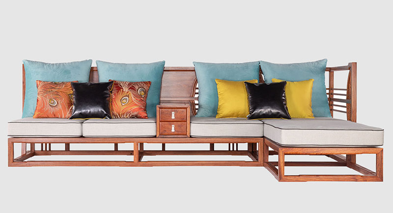 平凉中式家居装修实木沙发组合家具效果图